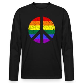 LGBTQ Love Pride CSD - Männer Premium Bio Langarmshirt - Schwarz - Vorne - Nico (187cm)