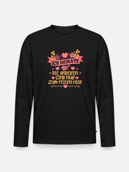 Junggesellinnenabschied - Männer Premium Bio Langarmshirt - Schwarz