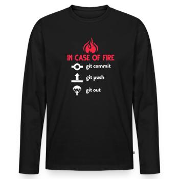 Programmierer - Männer Premium Bio Langarmshirt - Schwarz - Vorne - Nico (187cm)