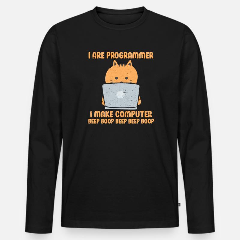 Programmierer - Männer Premium Bio Langarmshirt - Schwarz