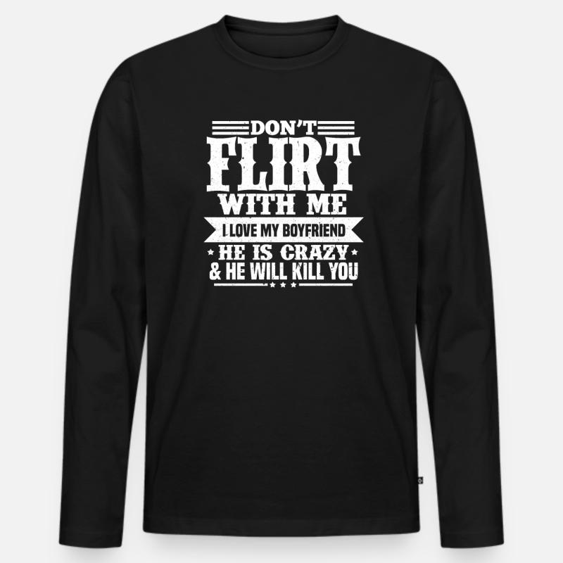 Freund Freundin - Männer Premium Bio Langarmshirt - Schwarz