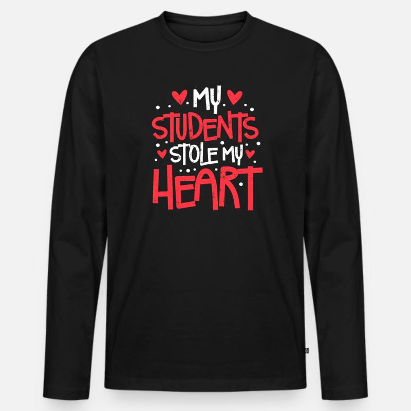 Lehrer - Männer Premium Bio Langarmshirt - Schwarz