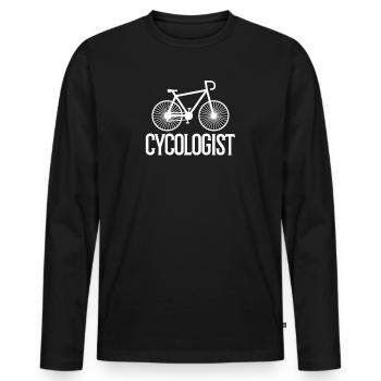 Cyclist bike bike bike bikes gift - Men's Premium Organic Long Sleeve Shirt - black - Front - Nico (187cm)