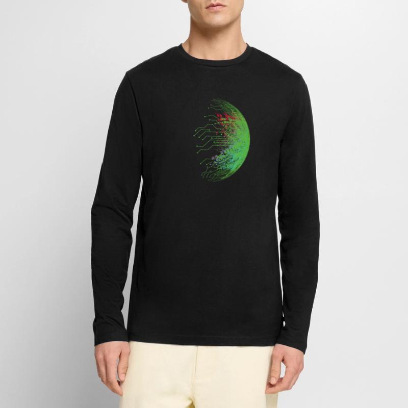 Binary code Men's Premium Organic Long Sleeve Shirt