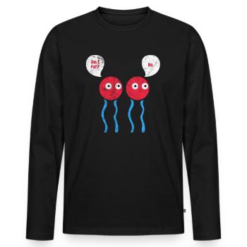 Biology - Men's Premium Organic Long Sleeve Shirt - black - Front - Nico (187cm)