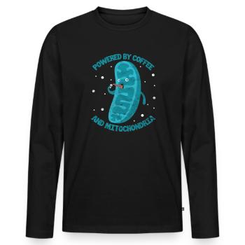 Biology coffee science chemistry laboratory gift - Men's Premium Organic Long Sleeve Shirt - black - Front - Nico (187cm)