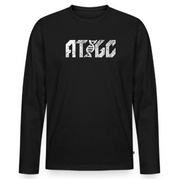 Biology science chemistry laboratory gift - Men's Premium Organic Long Sleeve Shirt - black - Front - Nico (187cm)