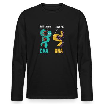 biology - Men's Premium Organic Long Sleeve Shirt - black - Front - Nico (187cm)