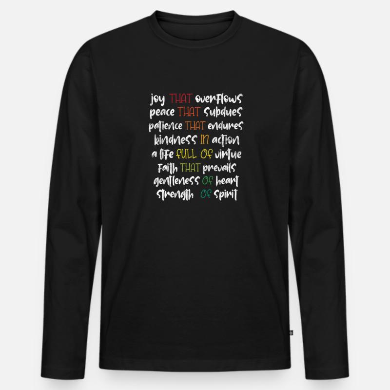 Christlich - Männer Premium Bio Langarmshirt - Schwarz