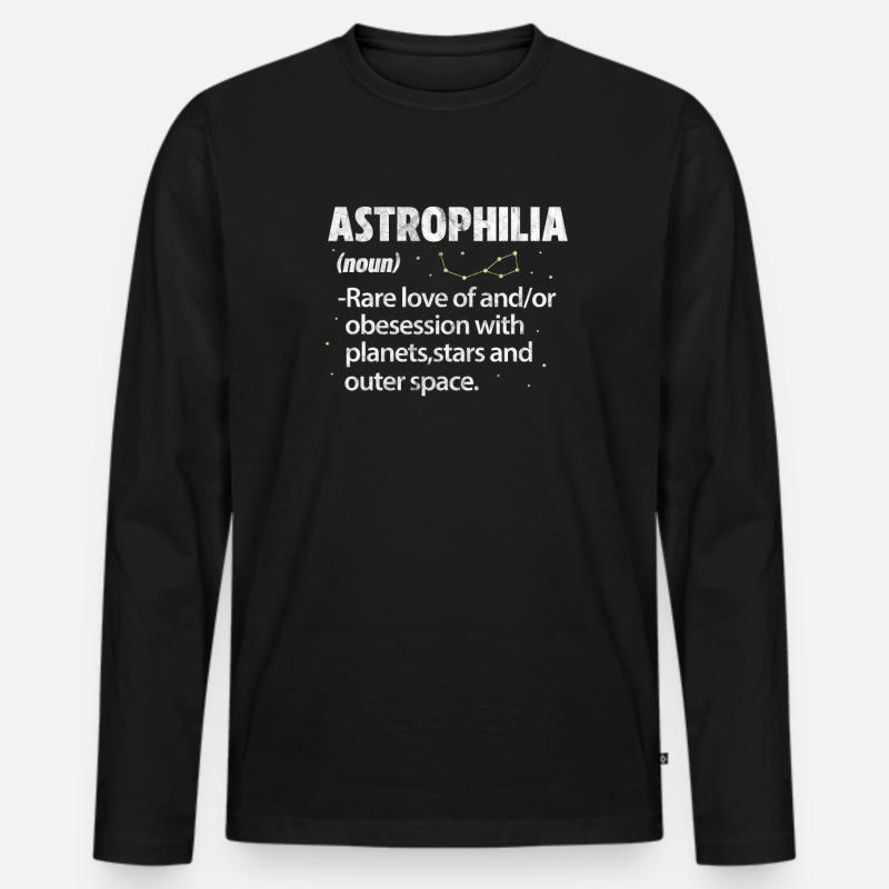 Astronomie - Männer Premium Bio Langarmshirt - Schwarz