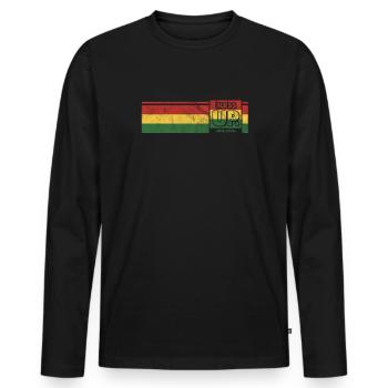 Rasta - T-shirt manches longues Premium bio Homme - noir - Devant - Nico (187cm)
