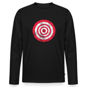 Dart Bullseye Darts Dartboard Dartboard Gift - Men's Premium Organic Long Sleeve Shirt - black - Front - Nico (187cm)