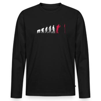 Darts Evolution Darts Evolution Bullseye Gift - Men's Premium Organic Long Sleeve Shirt - black - Front - Nico (187cm)