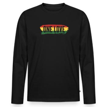 Rasta - T-shirt manches longues Premium bio Homme - noir - Devant - Nico (187cm)