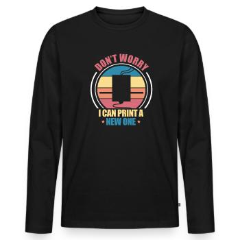 3d Drucker Filament Drucken 3d Druck Geschenk - Männer Premium Bio Langarmshirt - Schwarz - Vorne - Nico (187cm)