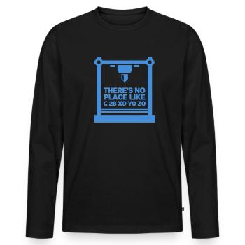 3d Drucker Filament Drucken 3d Druck Geschenk - Männer Premium Bio Langarmshirt - Schwarz - Vorne - Nico (187cm)