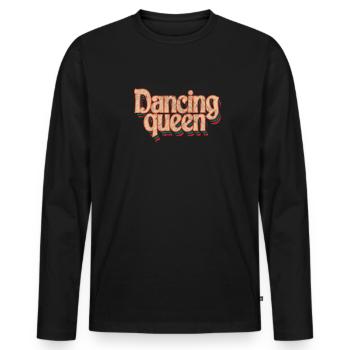 Disco - Männer Premium Bio Langarmshirt - Schwarz - Vorne - Nico (187cm)