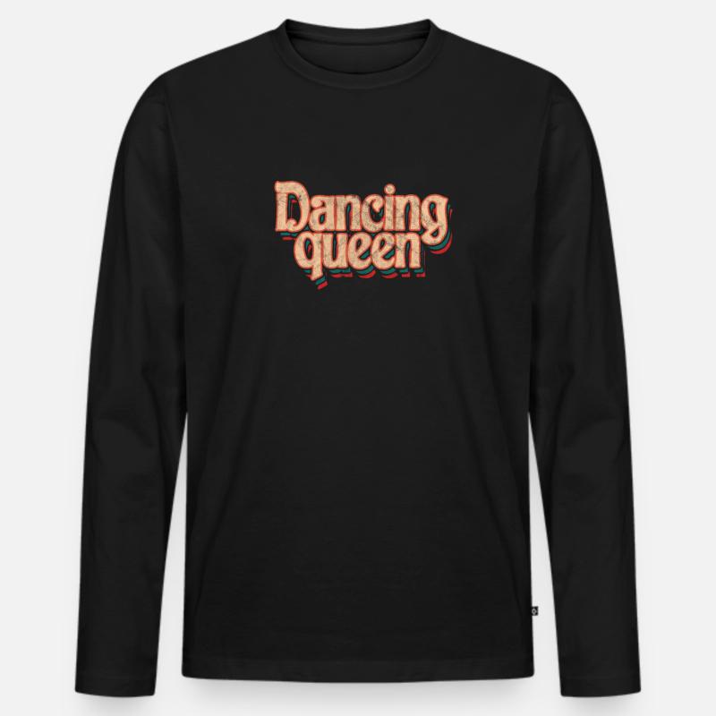 Disco - Männer Premium Bio Langarmshirt - Schwarz