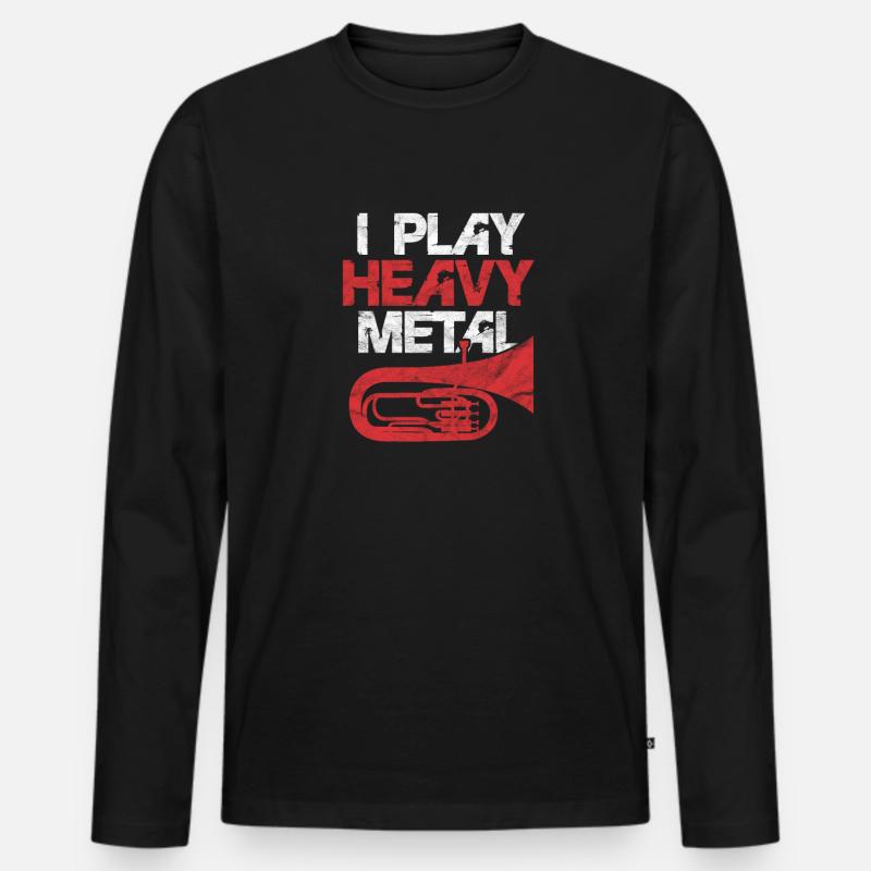 Bariton - Männer Premium Bio Langarmshirt - Schwarz