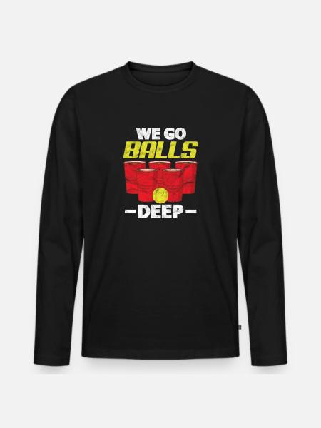 Beerpong - T-shirt manches longues Premium bio Homme - noir