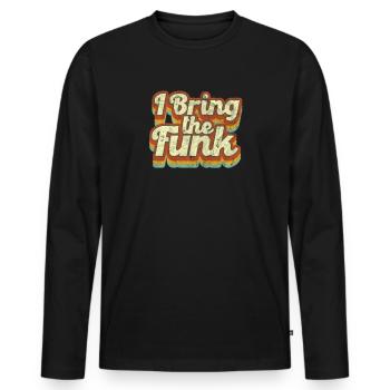 Funky - Men's Premium Organic Long Sleeve Shirt - black - Front - Nico (187cm)