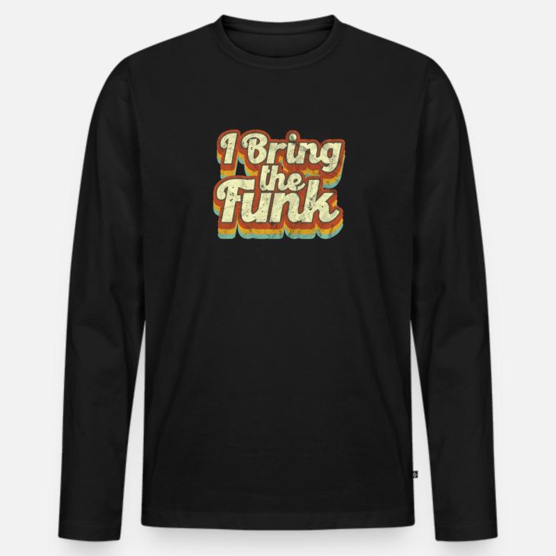 Funky - Männer Premium Bio Langarmshirt - Schwarz