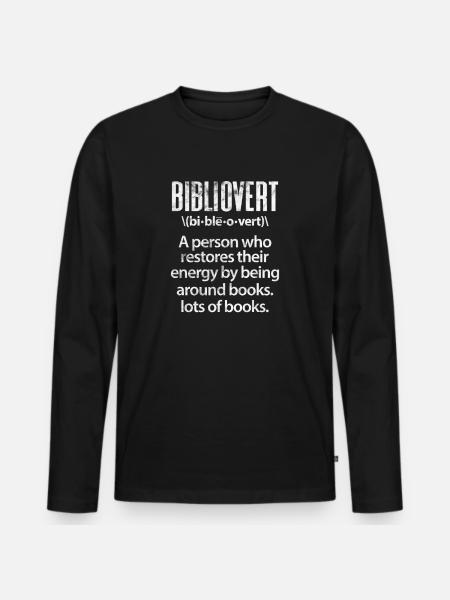 Read - Men's Premium Organic Long Sleeve Shirt - black