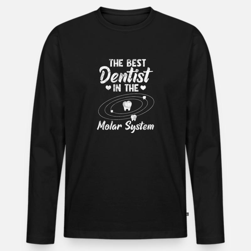 Zahnarzt - Männer Premium Bio Langarmshirt - Schwarz