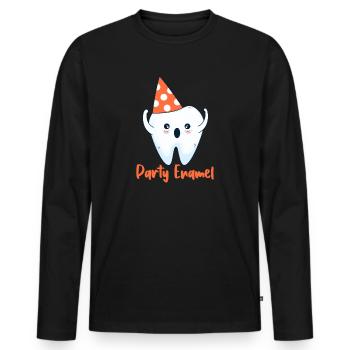 Dentist Dentist Dentist Teeth Gift - Men's Premium Organic Long Sleeve Shirt - black - Front - Nico (187cm)