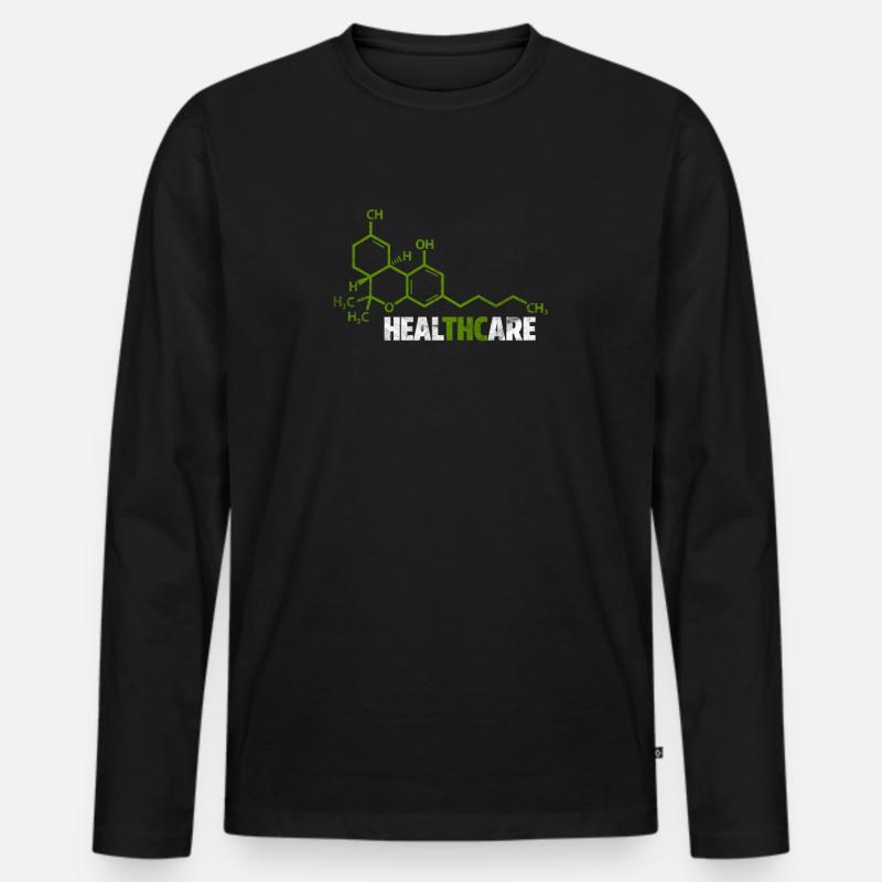 THC - Männer Premium Bio Langarmshirt - Schwarz