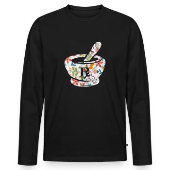 Pharmacy - Men's Premium Organic Long Sleeve Shirt - black - Front - Nico (187cm)