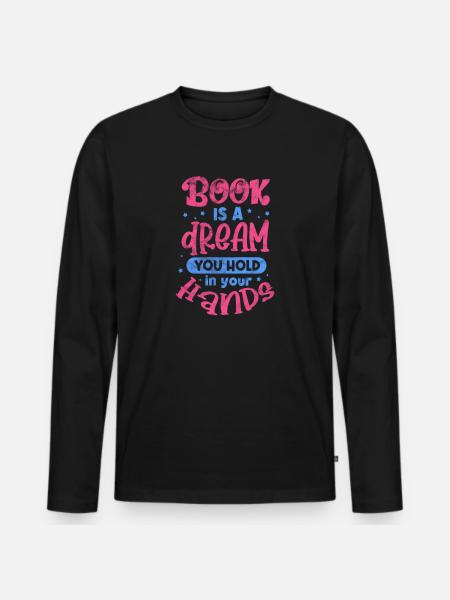 Read - Men's Premium Organic Long Sleeve Shirt - black