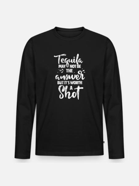 Tequila - Men's Premium Organic Long Sleeve Shirt - black