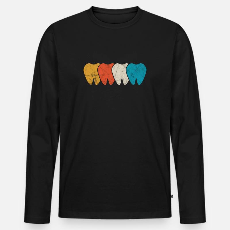Zahnarzt - Männer Premium Bio Langarmshirt - Schwarz