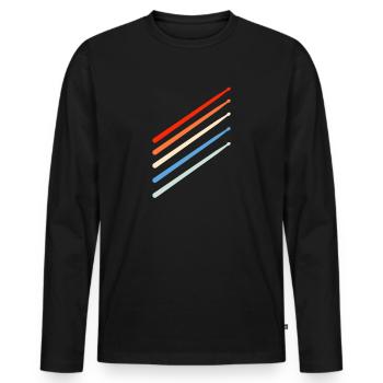 Percussion - Men's Premium Organic Long Sleeve Shirt - black - Front - Nico (187cm)