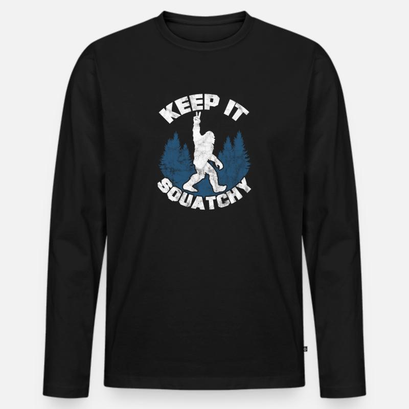 Bigfoot - Männer Premium Bio Langarmshirt - Schwarz