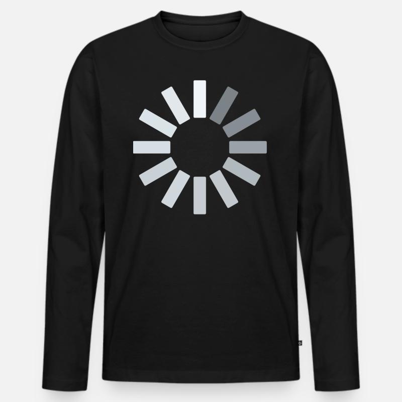 Loading - Männer Premium Bio Langarmshirt - Schwarz