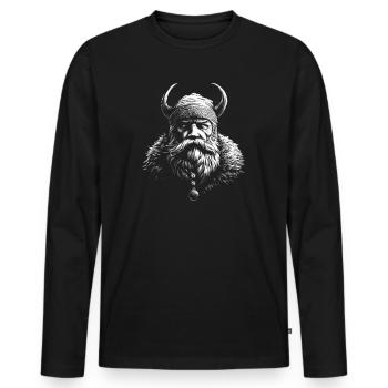 Viking - Men's Premium Organic Long Sleeve Shirt - black - Front - Nico (187cm)