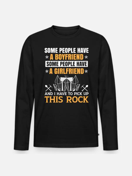 Geology Geologist Fossils - Men's Premium Organic Long Sleeve Shirt - black
