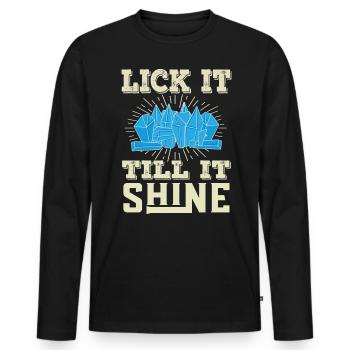 Geologie Geologe Fossilien - Till it shine - Männer Premium Bio Langarmshirt - Schwarz - Vorne - Nico (187cm)