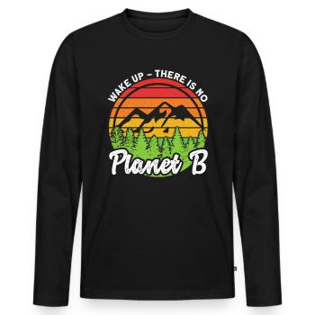 Tag der Erde Natur Umwelt Klimaschutz Klimawandel - Männer Premium Bio Langarmshirt - Schwarz - Vorne - Nico (187cm)