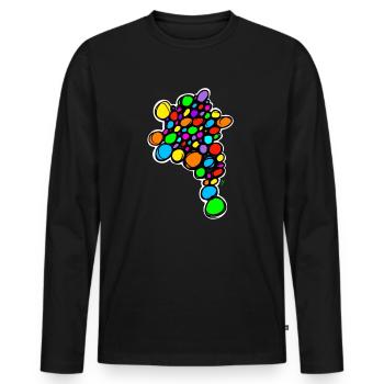 International Dot Day - Männer Premium Bio Langarmshirt - Schwarz - Vorne - Nico (187cm)