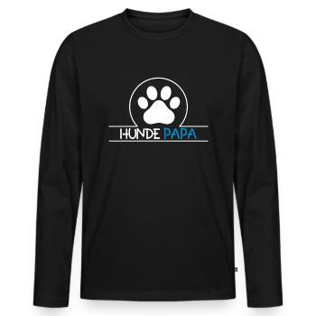 Bester Hunde Papa Geschenk Herrchen Hundebesitzer - Männer Premium Bio Langarmshirt - Schwarz - Vorne - Nico (187cm)