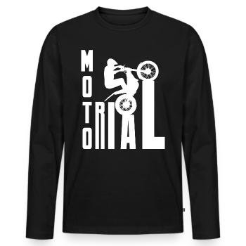Moto Trial News - Trial Bike Rider - Men's Premium Organic Long Sleeve Shirt - black - Front - Nico (187cm)