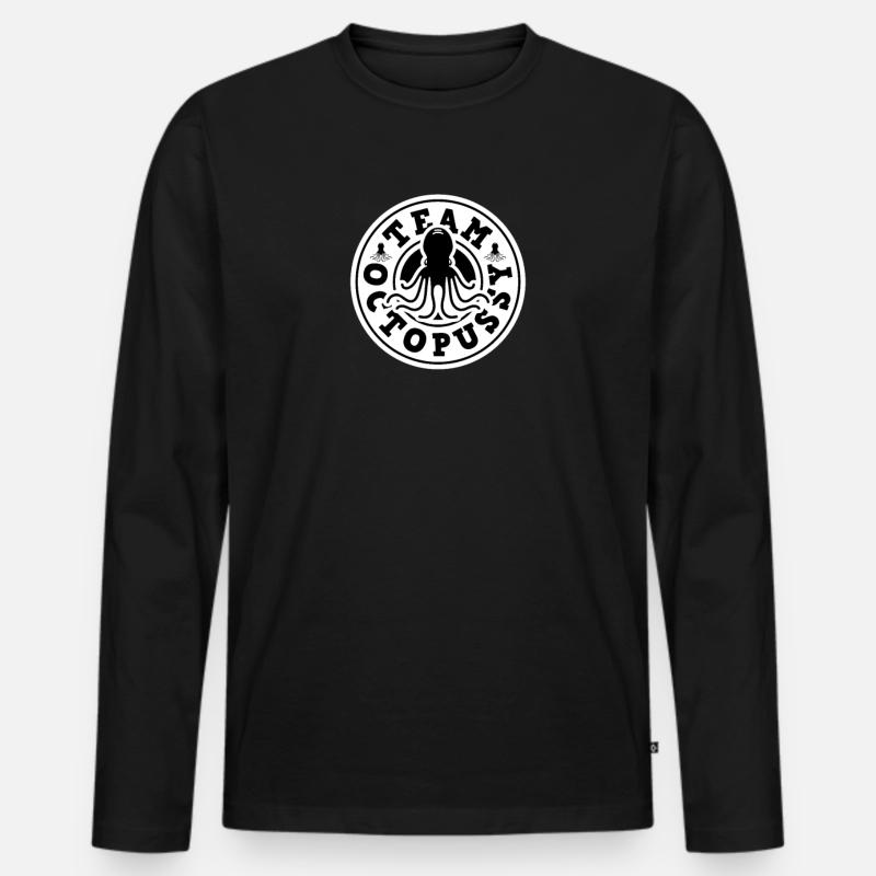Team Octopussy - Männer Premium Bio Langarmshirt - Schwarz