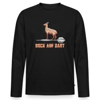 Dartspieler Geschenk zum Darts Spielen Darten - Männer Premium Bio Langarmshirt - Schwarz - Vorne - Nico (187cm)