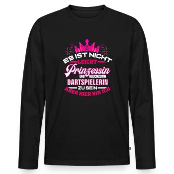 Dartspielerin Lustiges Geschenk Darts Spielen - Männer Premium Bio Langarmshirt - Schwarz - Vorne - Nico (187cm)