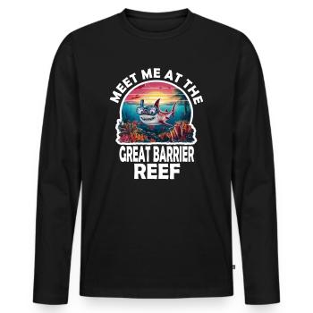 Me me at the Great Barrier Reef - Men's Premium Organic Long Sleeve Shirt - black - Front - Nico (187cm)