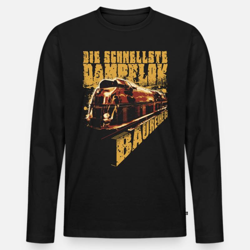 Baureihe 05 - Männer Premium Bio Langarmshirt - Schwarz