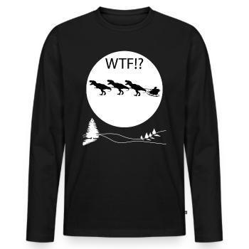 Christmas gift funny ladies men kids - Men's Premium Organic Long Sleeve Shirt - black - Front - Nico (187cm)